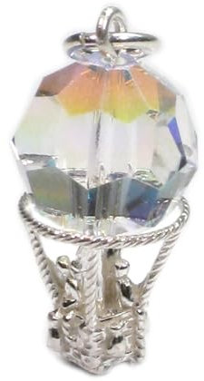 Heißluftballon Sterling Silber Charm .925 x 1 Ballon Charms