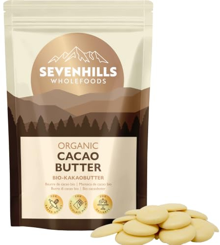 Sevenhills Wholefoods Kakaobutter Bio 1kg, Rein und Natürlich, Premium Qualität