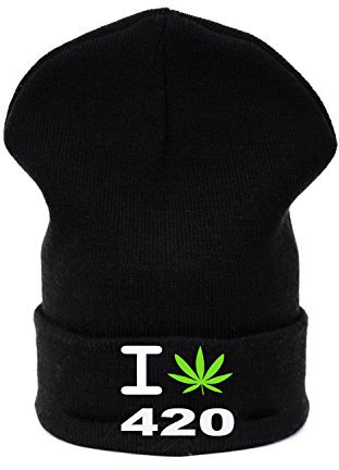 Beanie Mütze Herren Damen Canabis GANJA THC I love 420 WEED MUSTACHE MEOW Bad Hair Day 1994 Swag Diamond HAT HATS