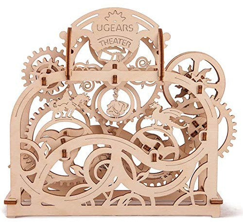 UGEARS Theatre - 3D Holzpuzzle für Jugendliche und Erwachsene - Mechanisches Modell - Sperrholzbausatz - DIY Set
