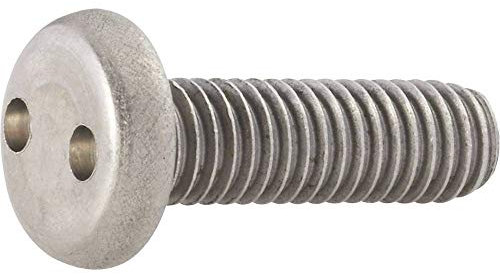 Toolcraft 88111 Viti a testa bombata M4, 16 mm, doppio foro in acciaio inox, 10 pezzi.