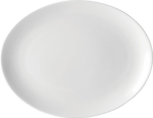 Oval Plate 10in (25cm) (Box of 6) - great value pure white crockery for your home