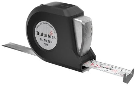 Talmeter Bandmaß 2 Meter I Hultafors I 7-in-1 Massband mit einzigartiger Mess- und Anreißfunktion I Genauigkeitsklasse II I Made in EU I 359103