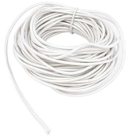 sourcing map Câble Haute Température à noyau de cuivre blanc 20M de longueur 2.5mm2 fil haute température -60 ~ + 200 ℃