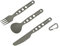 Cubertería metálica Alphaset 3pc Cutlery Set gris anodizado