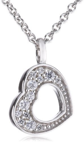 Esprit Damen-Kette passion 925 Sterlingsilber 13 Zirkonia farblos 42-45cm S.ESNL92087A420