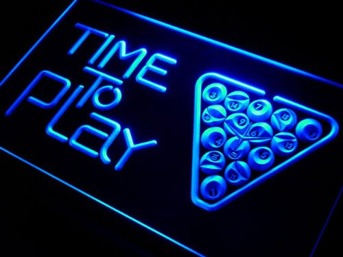 ADVPRO i301-b Time to Play Pool Snooker Room Neon Light Sign Barlicht Neonlicht Lichtwerbung