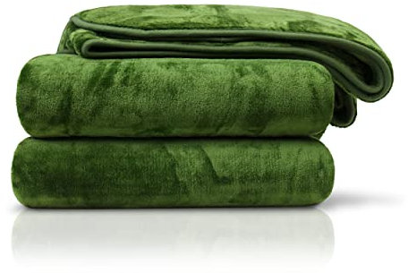 Amago - Kuscheldecke, Cashmere-Feeling, 180 x 220 cm - Dunkelgrün