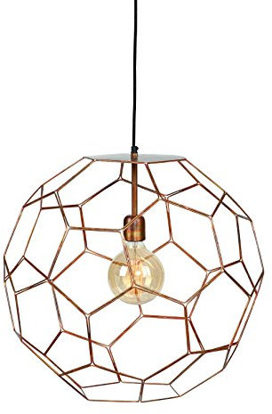 it's about RoMi Hängeleuchte Marrakesh - Kupfer - Ø34cm - Rund - Metall - Hängelampe & Pendellampe - Lampe Wohnzimmer & Schlafzimmer - Pendelleuchte Esstisch