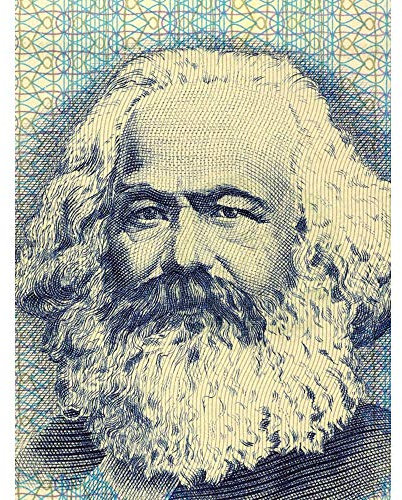 Wee Blue Coo Painting Political Karl Marx Banknote Design Communism Art Print Poster Wall Decor Kunstdruck Poster Wand-Dekor-12X16 Zoll
