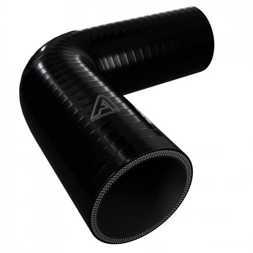 Tuyau coudé en silicone noir de 57 mm de diamètre intérieur à 90 degrés