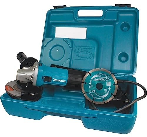 Makita GA4530RKD/1 110V 115mm Angle Grinder Complete with Diamond Blade Supplied in a Carry Case