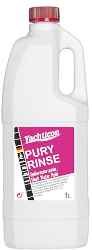 Yachticon Pury Rinse 1 Liter Spülwasserzusatz für Frischwassertanks | reinigt & entkalkt Sanitärsysteme mit Zitronensäure | Lavendelduft gegen Gerüche | für Wohnmobil, Camping, Caravan & Boot