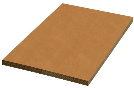 BOX USA 36 x 48 5-Pack - Large Card Board Sheets for Packaging, Layer Separation, Shipping, Mailing, Packing, and Protecting Products from Forklift Damage