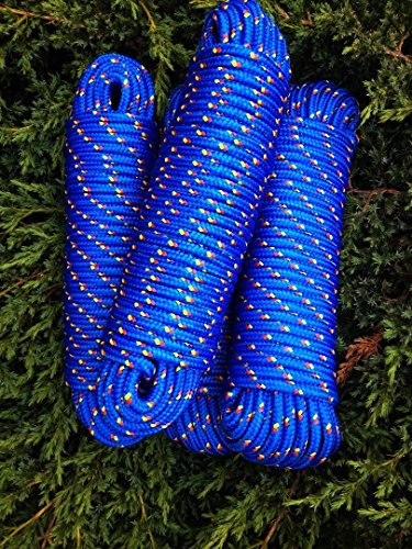 Machermann Blaue Kordel,Spannseil,Rope,Expanderseil,Planenseil,Kunststoffseil, Tauziehen,Schleppseil,Schleppleine,Vielzweckseil,Bootsseil (8 mm)