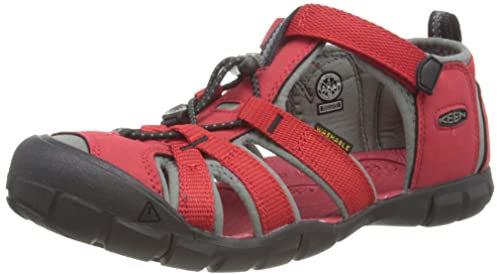 KEEN Seacamp 2 Cnx, Sandalias para Unisex niños, Rojo (Racing Red/Gargoyle), 36 EU