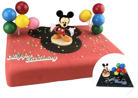 COXIMUS backen und mehr Tortendeko für Kindergeburtstag Mickey Mouse | Motivtorte Micky Maus | Kuchen und Torten schnell und einfach dekoriert