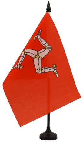 AZ FLAG - Tischflagge Isle Of Man - 21x14 cm - Englische Tischfahne 14 x 21 Cm - Flaggen