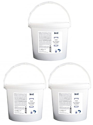 Meister Coiffeur Refill Blondierpulver 3x (3 x 800 g im Eimer) staubfreies blaues Pulver von M:C