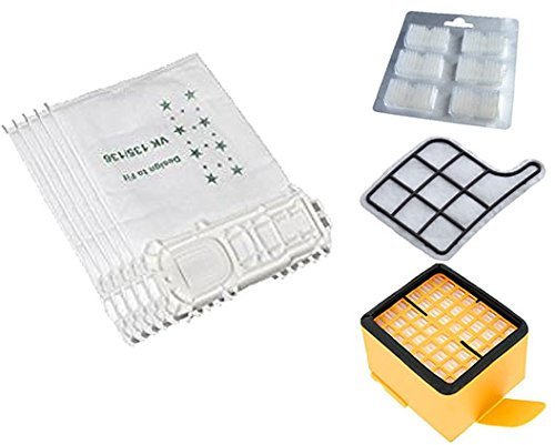 Sacchetti per aspirapolvere compatibili con Folletto Vorwerk 135, 136. 1 confezione