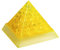 Crystal Puzzle | 3D Pyramide Gelb | Transparentes Design | 38 Teile | Bausatz für Kinder und Erwachsene | HCM Kinzel