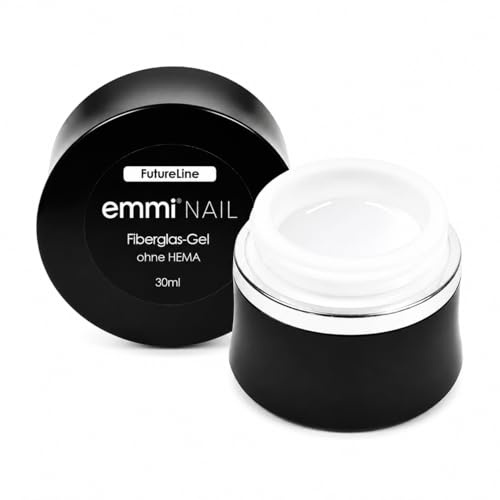 Emmi-Nail Futureline Fiberglas-Gel LED UV Aufbaugel, 30ml | Extrem stabile Gelnägel, Mittelviskos, flexibel & selbstglättend, Perfekt für C-Kurve, Schablonen & Naturnagelverstärkung