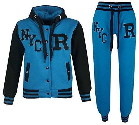 A2Z 4 Kids Unisex Baseball Tracksuit Varsity Hoodie Jogger Outfit Set