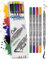 ONLINE Brush-Pen Set Calli.Brush Classic I 5 Double-Tip Pinselstifte mit Kalligrafie-Spitze & Pinselspitze I Ungiftige Handlettering Stifte als Kalligraphie Set für Bullet Journals, Aquarell, Mandalas