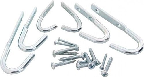 Keypak Heavy Duty Galvanised Garage Hooks – 6 Pack, Steel Storage Hooks for Tools, Ladders, Bikes & Garden Equipment, Wall-Mounted Hooks for Shed, Garage & Workshop Organisation