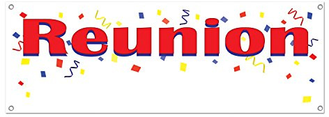 Beistle 57517 Reunion Sign Banner, Cardboard, Multicolor