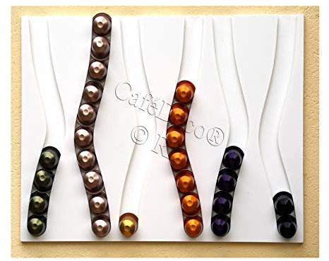 Cafedeco distributeur porte capsules compatible nespresso Design 6B 47x33x1cm