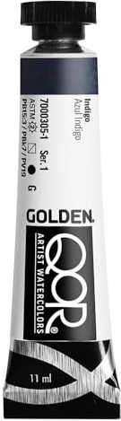 GOLDEN QoR Artist Watercolors, Indigo, 11 ml Tube