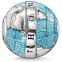Thomas Sabo Unisex Bead Weltkugel Wunderbare Welt Karma Beads 925 Sterling Silber K0036-007-1