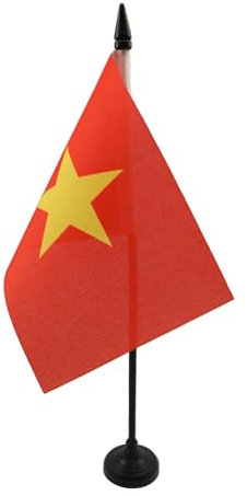AZ FLAG - Tischflagge Vietnam - 15x10 cm - Vietnamesische Tischfahne 10 x 15 Cm - Flaggen
