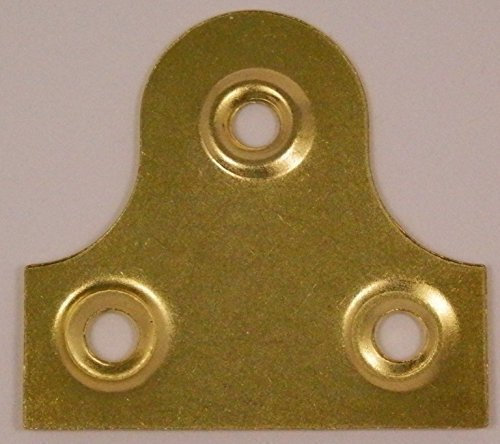 100 x DIY2DAY 32mm PLAIN BRASS PLATED PICTURE AND MIRROR HANGING PLATES