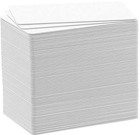 Durable Plastikkarten Duracard Standard, bedruckbare Ausweiskarten, 100 Stück, weiß, 891502