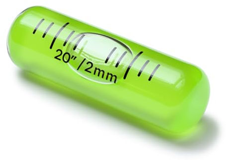 Replacement Level Glass Vial, Spirit Bubble Level, Accurate, No Nib, 35mm x 11mm - Green