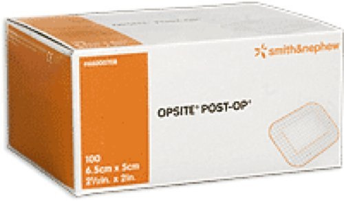 Smith & Nephew Opsite Post-Op Transparent Waterproof Dressing with Highly Absorbent Pad 6-1/8 x 3-3/8, Low Adherence, Latex-free (Box of 20 Each) by Smith & Nephew Corp