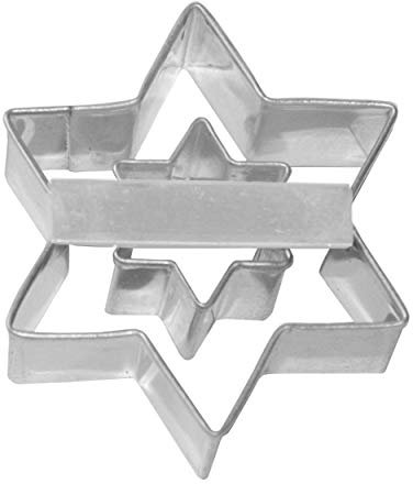 Birkmann, Ausstechform Stern mit Innenstern, 6 cm, Weißblech, 122154