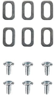 LOOK Pedale KEO Cleat Schrauben & Washers, Extra lang, 20 mm (6 pcs) of each-kariert schwarz Schwarz