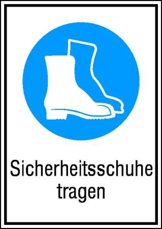 Sicherheitsschuhe tragen + Bild, Folie, 13,1x18,5cm