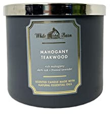 Weiße Scheunenkerze Bath & Body Works Weiße Scheune 3-Docht-Kerze Mahagoni Teakholz