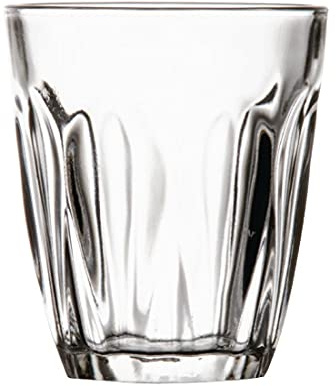 Olympia Toughened Tumbler Glasses 200ml Glasswasher Safe GF925, 12 Pack | Classic facetted design provides a secure grip, while break-resistant construction suits busy cafes and hotel rooms.