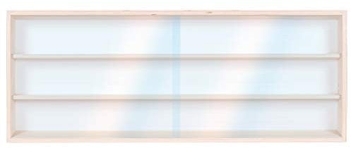 Vitrine Setzkasten Hängevitrine V-80.3a Sammlervitrine mit Spur - 80 x 30 x 8,5 - H0 & N Regal 80 cm 3 Ebenen mit Nuten von Alsino