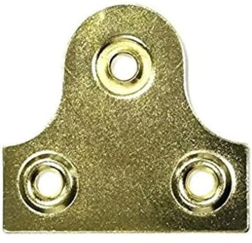 Merriway BH02760 (10 Pcs) Round Glass Mirror Picture Hanging Plate, 50 mm (2 Inch), Brass Plated - Pack of 10 Pieces