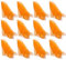Hoerev Kleine Packung mit 12 Juggling (Tanz) Schals 60cmx60cm Kleine Floaty Schals für Kleine Leute,12 Orange