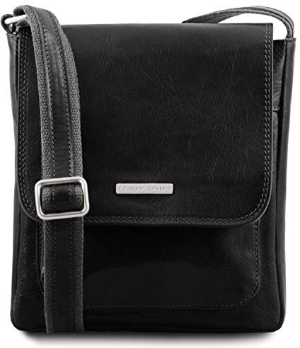 Tuscany Leather Jimmy Herrentasche aus Leder mit Vordertasche