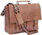 STARHIDE Echtes Braunes Beunruhigtes Jägerleder Kuriertasche Aktenkoffer Umhängetasche - 535