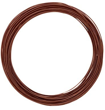 Vaessen Creative Redondo Alambre de Aluminio, Marrón (Brown), 1 mm 10 m