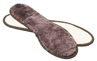 Fellhof lammfell schuheinlage, Dunkelbraun, 42